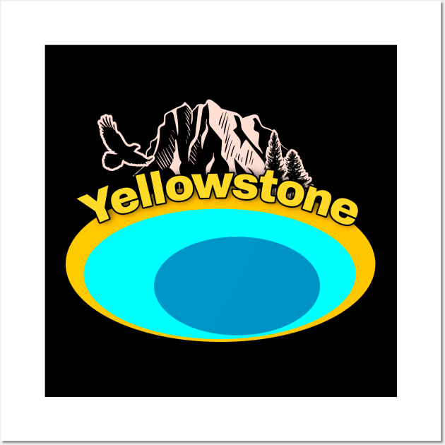 Yellowstone national park nature travel volcano Wall Art by LAV77